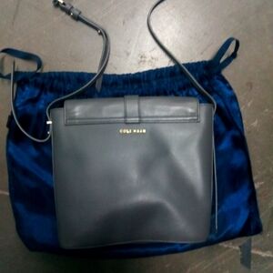 Cole Haan Structured Flap Crossbody Bag Saddle